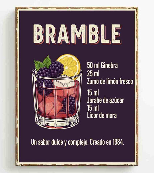 Poster Bramble - Cuadro-decorativo-Bar, Cocina-Comedor - Vintage- Imprimible