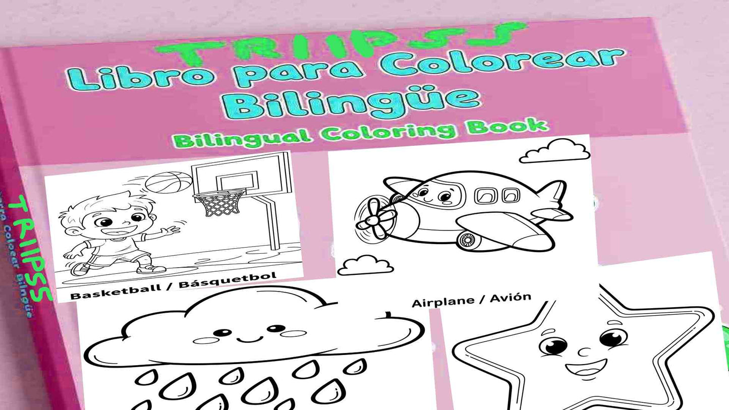 Libro de Colorear Bilingüe para Infancias Inquietas (Español/Inglés)