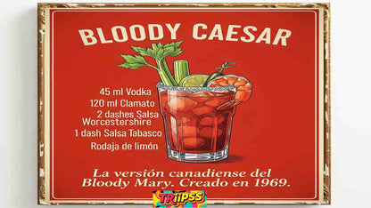 BLoody Caesar Poster - Cuadro Decorativo Bar , Cocina,Comedor,Living-Decoracion- Vintage