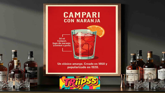 Póster Campari  - Cuadro Decorativo Bar,Cocina,Living- Vintage-Imprimible