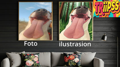 Retrato Personalizado / Ilustración Digital De Mascotas