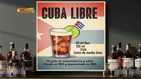 Cuba Libre - Póster Decorativo Bar Vintage-Carta Drink -Imprimible -TRiiPSS