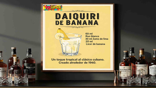Daiquiri de Banana- Póster Decorativo Bar Vintage-Decoracion-Interior-Imprimible-TRiiPSS