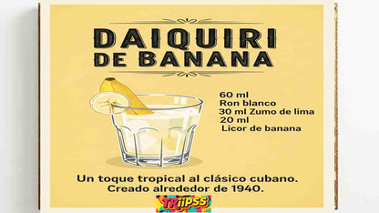 Daiquiri de Banana- Póster Decorativo Bar Vintage-Decoracion-Interior-Imprimible-TRiiPSS