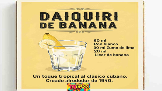 Daiquiri de Banana- Póster Decorativo Bar Vintage-Decoracion-Interior-Imprimible-TRiiPSS