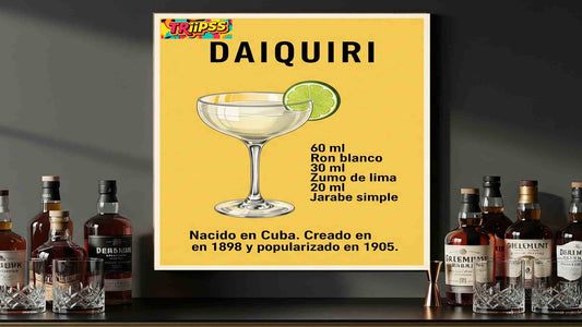 Daiquiri - Póster Decorativo Bar Vintage -Cocina,Living,Comedor-LaminaImprimible- Carta- TRiiPSS