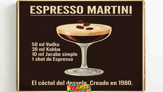 Espresso Martini -Póster Digital- Cuadro Decorativo Vintage para Bar y Rincón de Café - TRiiPSS
