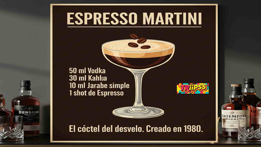 Espresso Martini -Póster Digital- Cuadro Decorativo Vintage para Bar y Rincón de Café - TRiiPSS