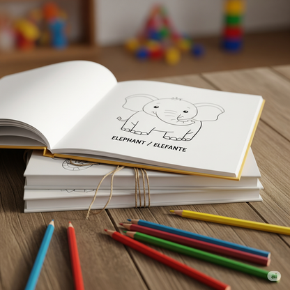 Libro de Colorear Bilingüe para Infancias Inquietas (Español/Inglés)