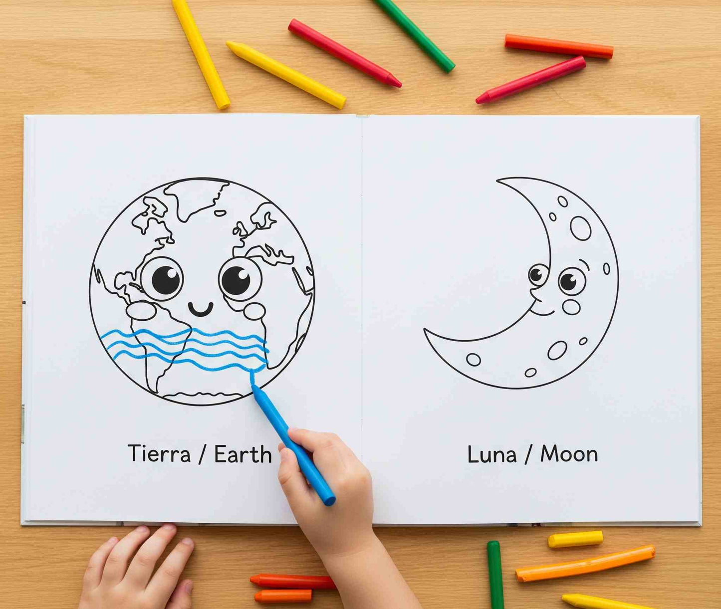 Libro de Colorear Bilingüe para Infancias Inquietas (Español/Inglés)
