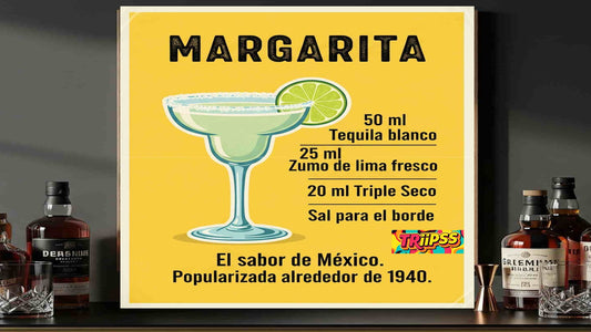 Margarita - Poster Digital - Cuadro Decorativo Vintage para Bar y Hogar - TRiiPSS