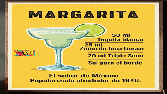 Margarita - Poster Digital - Cuadro Decorativo Vintage para Bar y Hogar - TRiiPSS