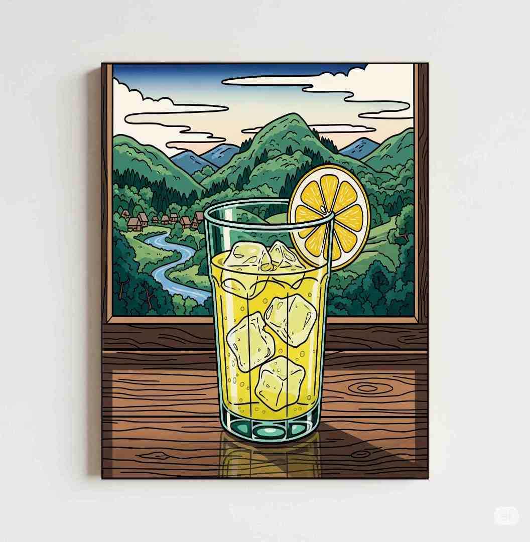 Póster 'Necesito Vacaciones' - Cuadro Decorativo Paisaje Montaña - Imprimible