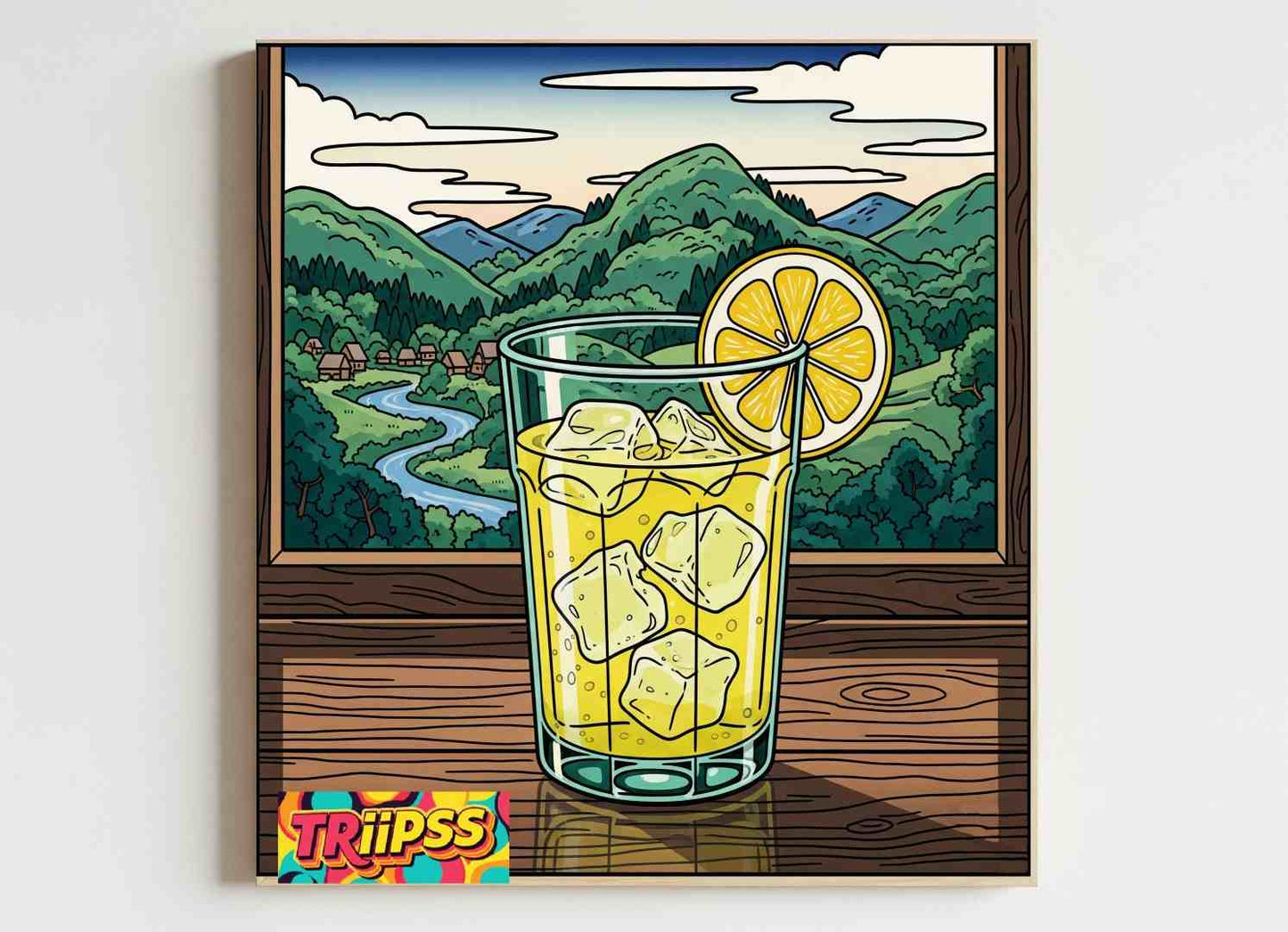Póster 'Necesito Vacaciones' - Cuadro Decorativo Paisaje Montaña - Imprimible