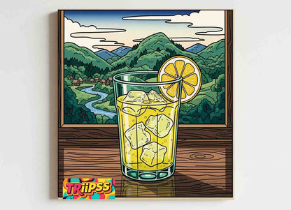 Póster 'Necesito Vacaciones' - Cuadro Decorativo Paisaje Montaña - Imprimible