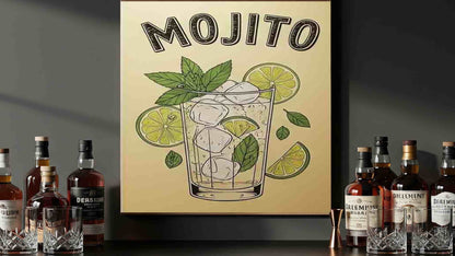 Pack "Trío de Clásicos" - 3 Posters/Cuadros Vintage para Bar: Negroni, Mojito y Gin Tonic - TRiiPSS