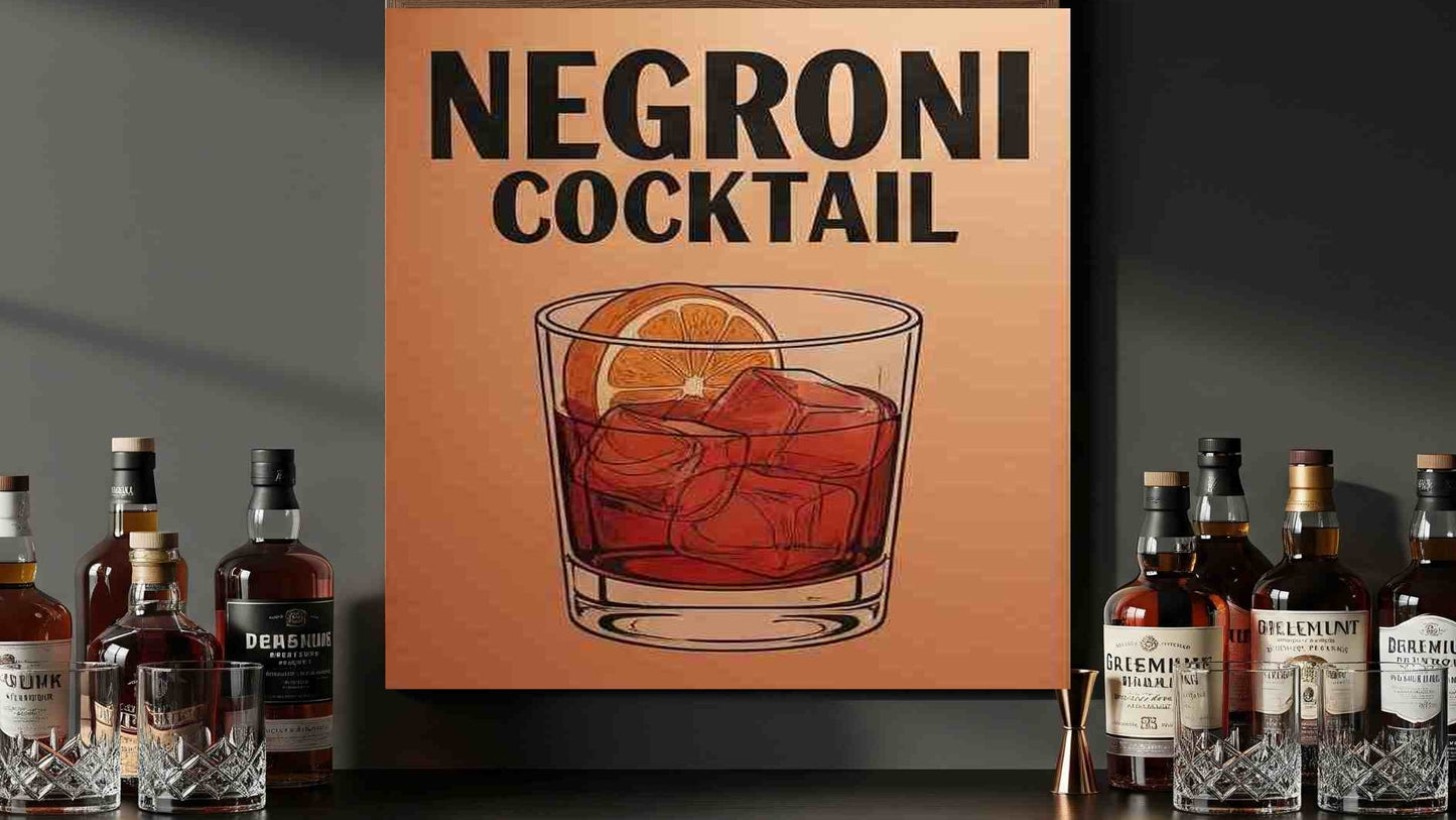 Pack "Trío de Clásicos" - 3 Posters/Cuadros Vintage para Bar: Negroni, Mojito y Gin Tonic - TRiiPSS