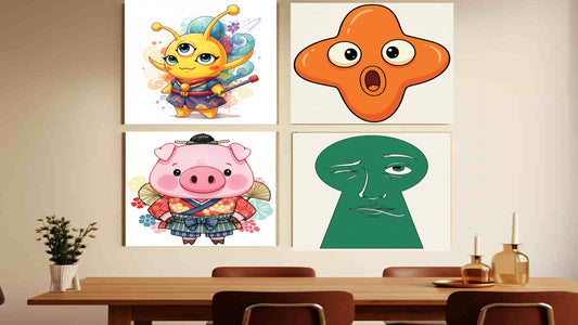 Pack 'Strange Friends' - Kit de 15 Ilustraciones Infantiles - Decoración Imprimible
