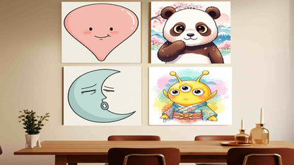 Pack 'Strange Friends' - Kit de 15 Ilustraciones Infantiles - Decoración Imprimible