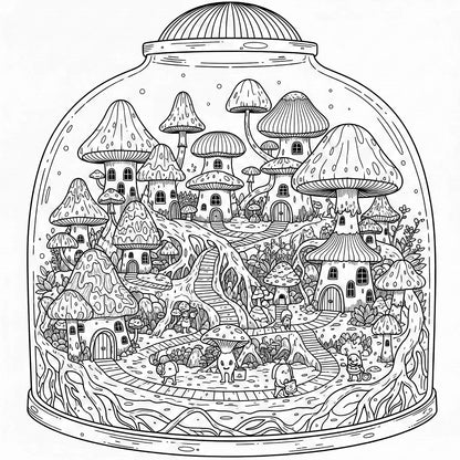 Pack de Ilustraciones para Colorear | Jar Monsters - 15 Diseños en A3 (300 DPI) para Imprimir