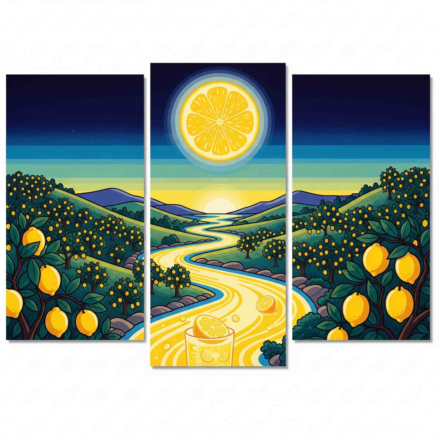 Lemonade River - Set de 3 Paneles Decorativos - Imprimible -TRiiPSS